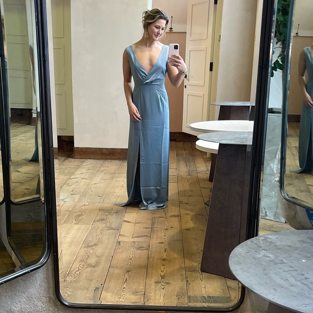 BHLDN Viper bridesmaid dress in blue